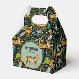 Tropical Tiger Botanical Jungle Safari Birthday Presentaskar