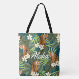 Tropical Tiger Hawaiian Handflatan Jungle Beach Ba Tygkasse