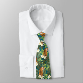 Tropical Tiger Hawaiian Handflatan Jungle Teal Slips