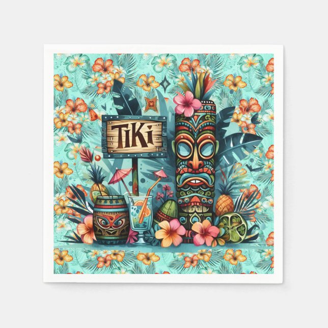 Tropical Tiki Bar Pappersservett (Framsidan)