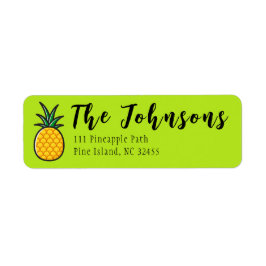 Tropical Tiki-etikett för ananas-returadress Returadress Etikett