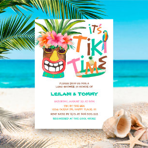 Tropical Tiki Luau Par Shower Inbjudningar
