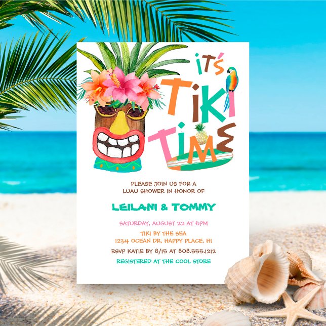 Tropical Tiki Luau Par Shower Inbjudningar (Skapare uppladdad)