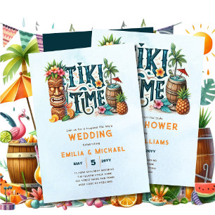 Tropical Tiki Party Bröllop Luau-Möhippan