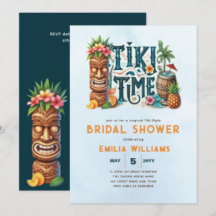 Tropical Tiki Party Bröllop Luau-Möhippan Inbjudningar