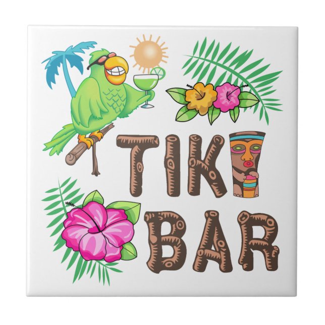 TROPICAL TIKI PUB KAKELPLATTA (Framsidan)
