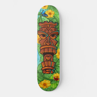 Tropical Tiki Totem Polynesian Theme Banana Löv Mini Skateboard Bräda 18,5 Cm