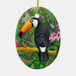 Tropical Toco Toucan Bird Ornament