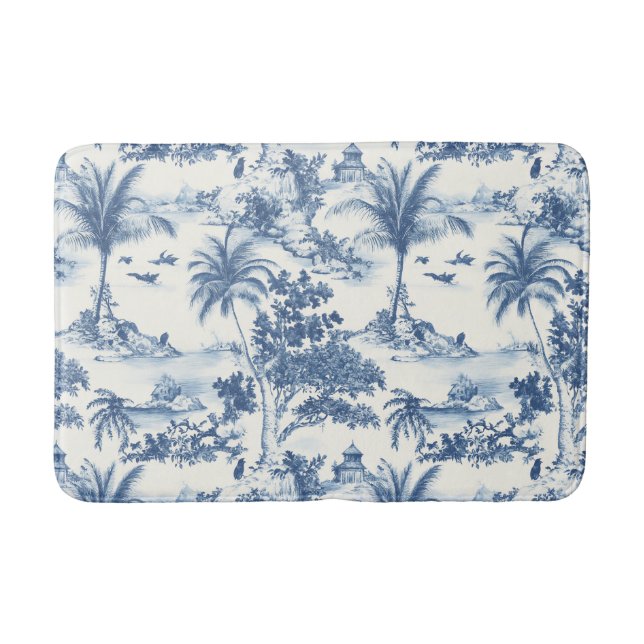 Tropical Toile De Jouy Badrumsmatta (Framsidan)