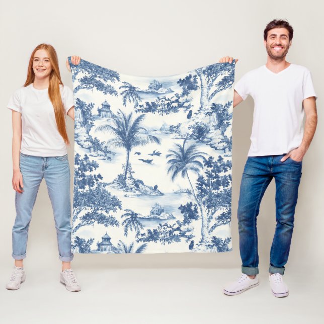 Tropical Toile De Jouy Fleecefilt (På plats)