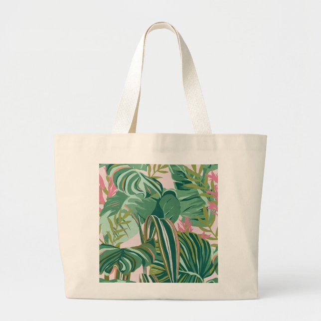 Tropical Tote Bag Jumbo Tygkasse (Framsidan)