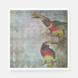 Tropical Toucan för vintage Pappersservett