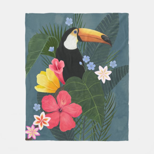 Tropical Toucan i Wilderness Fleecefilt (Framsidan)