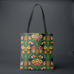 Tropical Toucan Pineapple Hibiscus Vibrant  Tygkasse<br><div class="desc">Escape to paradise with every step you take with our Tropical Toucan Tote Bag – a stunning celebration of color, nature, and island spirit. This eye-catching tote features a richly detailed illustration of vibrant toucans nestled among golden pineapples, luscious passionfruit, juicy mangoes, and blooming hibiscus flowers in radiant red and...</div>