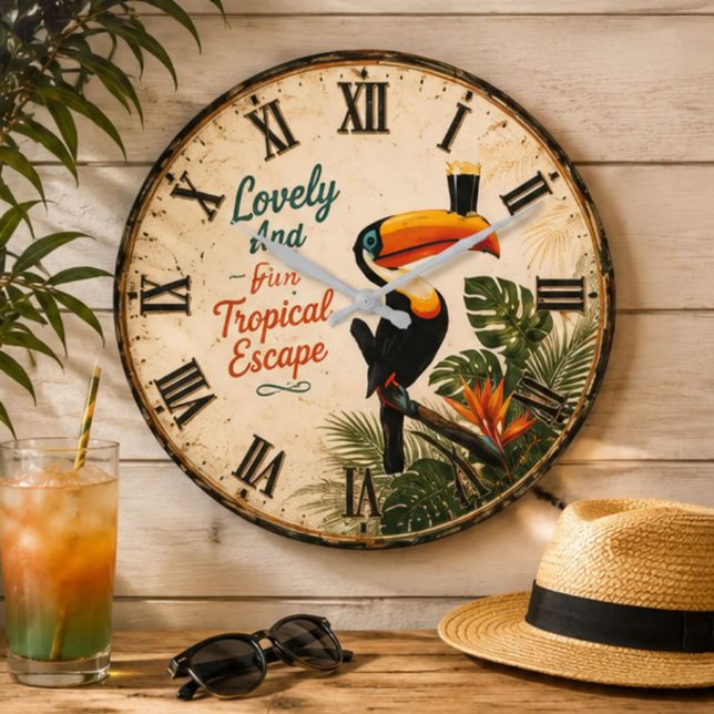 Tropical Toucan Stor Klocka (Skapare uppladdad)