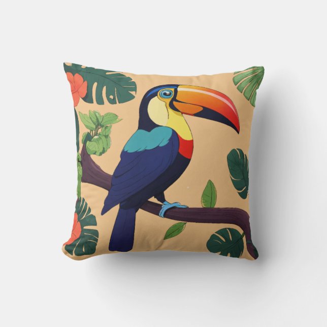 Tropical Toucan Vibes Kudde (Framsida)