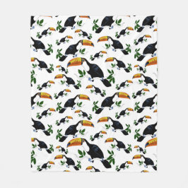 Tropical Toucans - Playful Jungle Fleecefilt