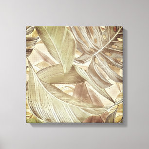 Tropical träd lövs väggkonst Canvas