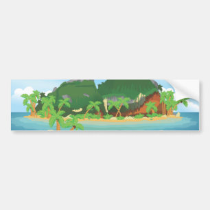 Tropical Treasure Island Bildekal