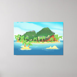 Tropical Treasure Island Canvastryck