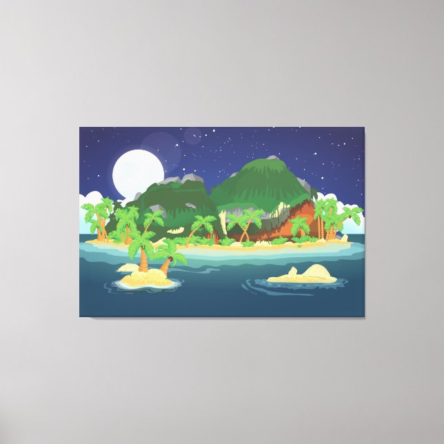 Tropical Treasure Island Canvastryck (Framsida)