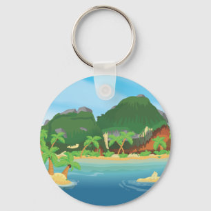 Tropical Treasure Island Nyckelring