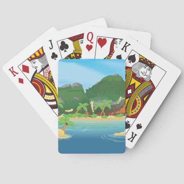 Tropical Treasure Island Spelkort (Baksidan)