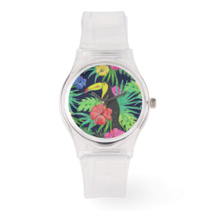 Tropical Tucan och Löv Rainforest Armbandsur