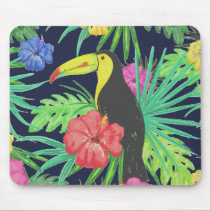 Tropical Tucan och Löv Rainforest Musmatta
