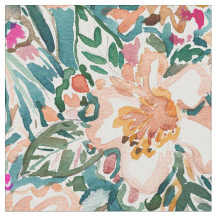 TROPICAL TUMBLE Colorful Paradise Blommigt Tyg