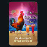 Tropical Tupp Cocktail Funny Cruise Stateroom L Magnet<br><div class="desc">Kycklingen i den här humoristiska 4 x 6-magnetdesignen vet hur dags det är - det är dags att dricka, naturligtvis, för det är COCKtail-tiden! Fåniget tropiska magnet är perfekt för stateroomdörren på en kryssning för vuxen av roligt. Det visar en tupp-krage med ett par färgstarka drycker och ett par solglasögon....</div>