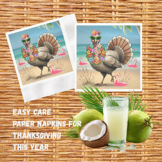Tropical Turk Thanksgiving Pappersduk Pappersservett