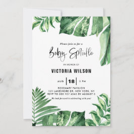 Tropical Variegals Löv Summer Baby Sprinkle Inbjudningar