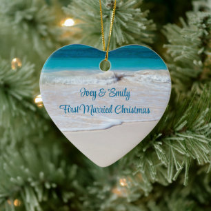 Tropical Vatten New Family Newlyged Ornament