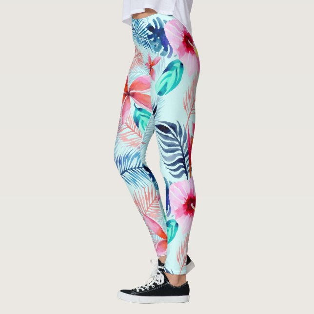 Tropical Vibes | Blommigt Leggings (Vänster)