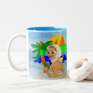 Tropical Vibes Dam Två-Tonad Mugg