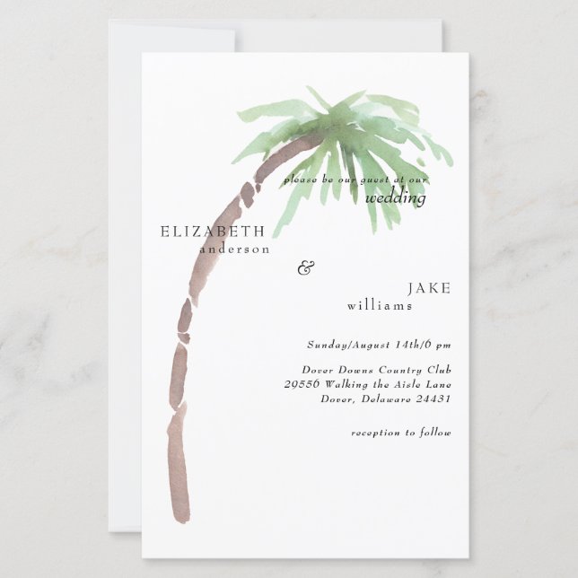Tropical Vibes Foliage Budget Palm Tree Wedding (Framsida)