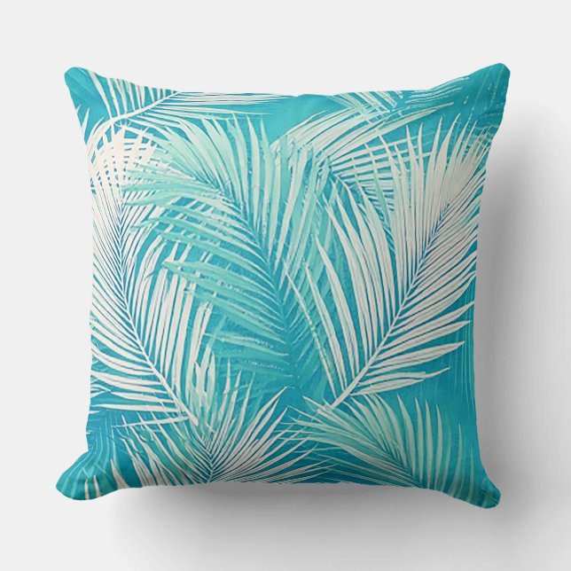 Tropical Vibes Handflatan Fronds Pillow Kudde (Framsida)