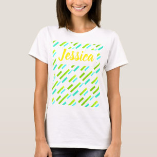 Tropical Vibes Jessica lägg till ditt namn T-Shirt