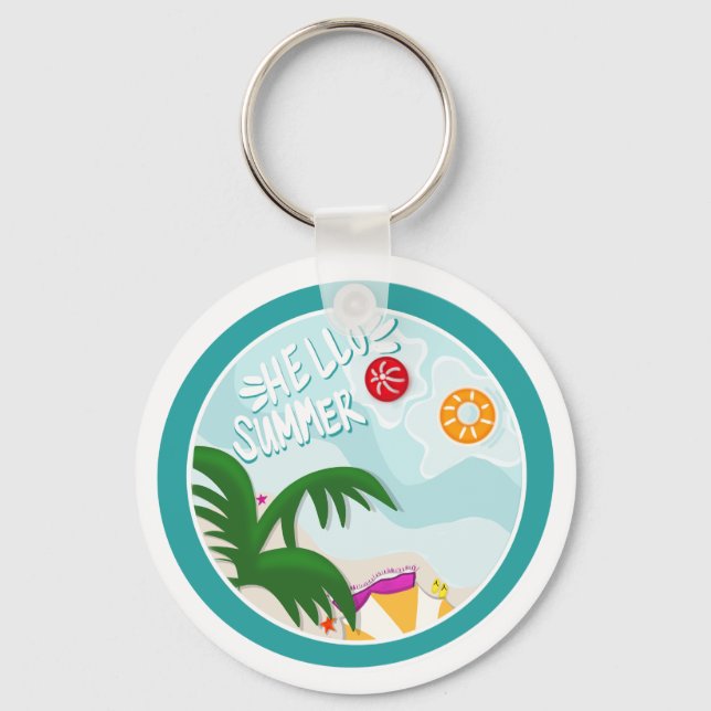 Tropical Vibes Keychain - Hej Summer Edition Nyckelring (Framsida)