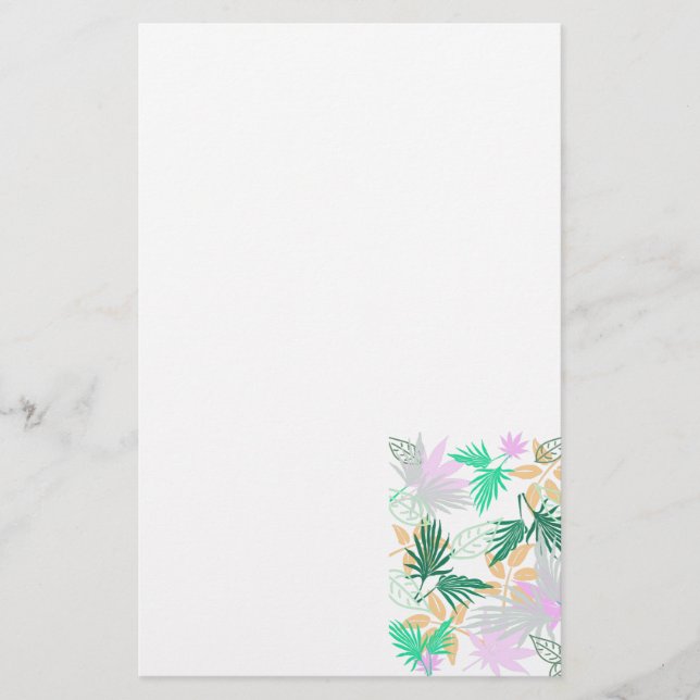 Tropical Vibes Löv Plants Brevpapper (Framsida)