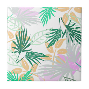 Tropical Vibes Löv Plants Kakelplatta