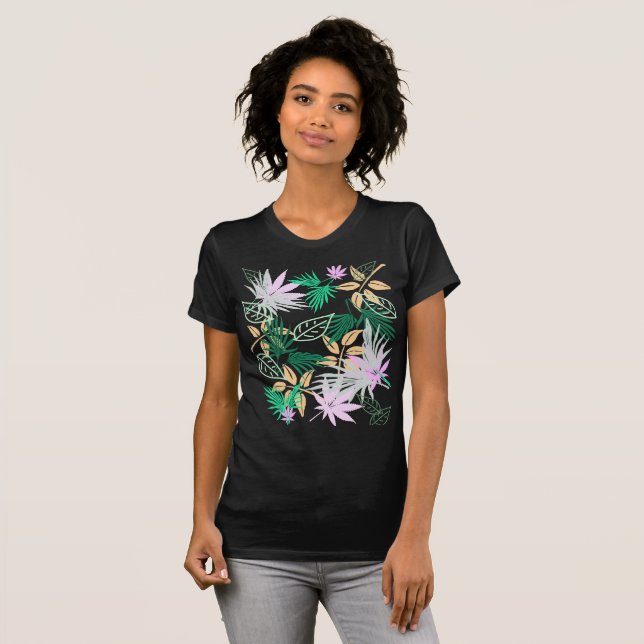 Tropical Vibes Löv Plants T Shirt (Hel framsida)