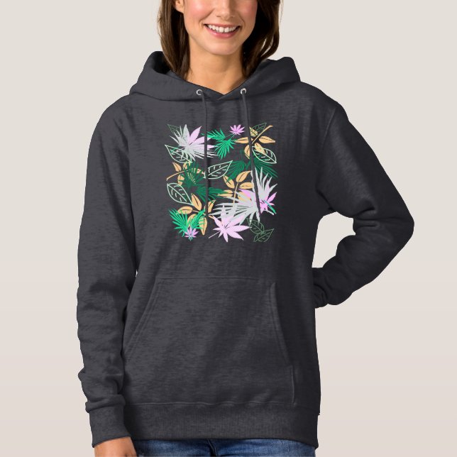 Tropical Vibes Löv Plants T Shirt (Framsida)