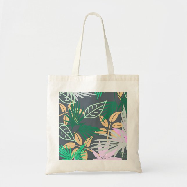 Tropical Vibes Löv Plants Tygkasse (Framsidan)