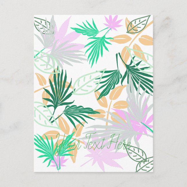 Tropical Vibes Löv Plants Vykort (Framsida)