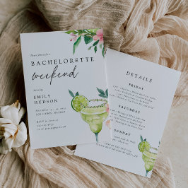 Tropical Vibes Mexico Beach Bachelorette Helg Inbjudningar