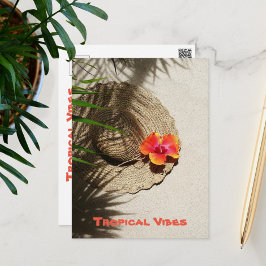 Tropical Vibes Sunhat och Hibiscus Vykort
