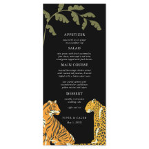 Tropical Vild katt Bröllop Menu