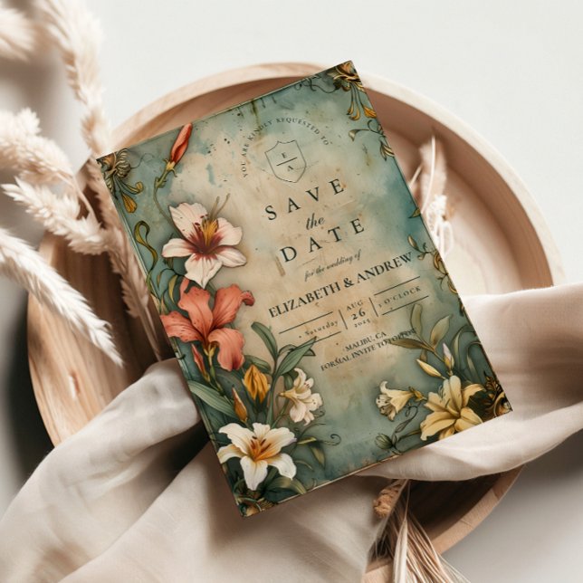 Tropical Vintage Garden Wedding Spara Datumet (Skapare uppladdad)